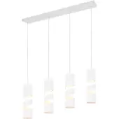 TRIO 4 Lichts Koker Hanglamp Stream Wit