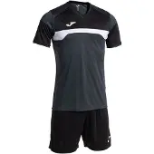 Joma Danubio Iii Short Sleeve Set Zwart,Grijs L Man