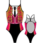 Turbo Bullfighter Swimsuit Zwart 3XL Vrouw