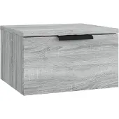 vidaXL Nachtkastje wandgemonteerd 34x30x20 cm grijs sonoma eikenkleur