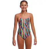 Funkita Single Strap Swimsuit Veelkleurig 12 Years Meisje