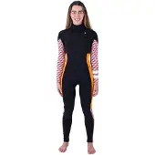 Hurley Plus Printed 4/3 Mm Dames Wetsuit Van Neopreen Met Lange Mouwen En Rits Op De Borst