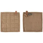 Tiseco Pannenlap Home Studio Velmar Taupe (Set van 2)