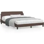 vidaXL Bedframe "Dover" kunstleer bruin 160x200 cm