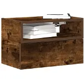 vidaXL Nachtkastjes 2 st wandgemonteerd 45x26x28,5 cm gerookt eiken