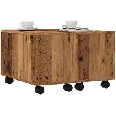 vidaXL Salontafel 60x60x38 cm bewerkt hout oud houtkleurig