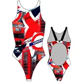 Turbo London Pro Resist Swimsuit Rood,Zwart 5XL Vrouw