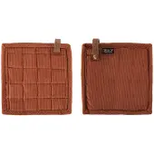 Tiseco Pannenlap Home Studio Velmar Cognac (Set van 2)