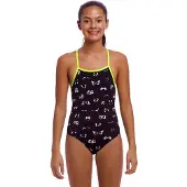 Funkita Tie Me Tight Swimsuit Zwart 12 Years Meisje