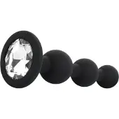 EasyToys Online Only - anaalplug met kralen - siliconen - zwart