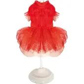 Croci honden jurk xmas sparkling rood 30 cm