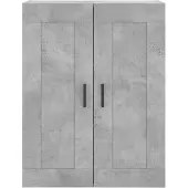 vidaXL Hoge kast 69,5x34x180 cm bewerkt hout betongrijs