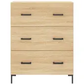 vidaXL Hoge kast 69,5x34x180 cm bewerkt hout sonoma eikenkleurig
