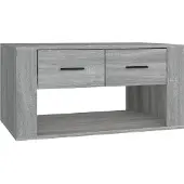 vidaXL Salontafel 80x50x40 cm bewerkt hout grijs sonoma eiken