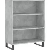 vidaXL Hoge kast 69,5x34x180 cm bewerkt hout betongrijs