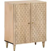 vidaXL Bijzetkast 60x33x75 cm massief mangohout