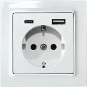 Eltako DSS55E+USBA+C-wg Stopcontact Inbouw (in muur), Schroefbevestiging