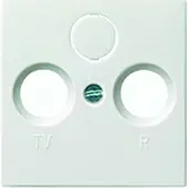 Gira System 55 centraalplaat Radio/tv - glanzend wit