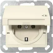 Gira veiligheidscontactdoos, type F, 16 ampère, 250 volt, met klapdeksel