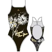 Turbo Happy New Year Swimsuit Rood,Wit S Vrouw