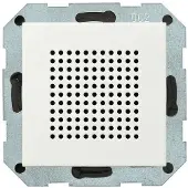 Gira Systeem 55 - Inbouwradioluidspreker *puurwit glanzend*., Knoppen + Schakelaars, Wit