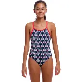 Funkita Diamond Back Swimsuit Veelkleurig 8 Years Meisje