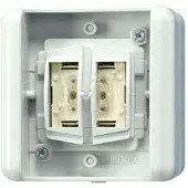 JUNG Lichtschakelaars + Stopcontacten, Drukknopkoppeling KNX WG 800 2pkt 8472.01LEDW