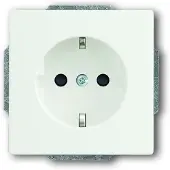 Busch-Jaeger 2CKA002013A5328 Apparaatinzetstuk Aanraakbeveiliging IP20 Verkeerswit, Wit