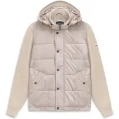 Bugatti outdoorvest beige gewatteerd met capuchon