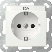 Gira SCHUKO-stopcontact met kinderbeveiliging, systeem 55, zuiverwit, 1 stuk.