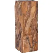 vidaXL Bijzettafel 30x30x80 cm massief teakhout