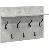 vidaXL Wandgemonteerde kapstok Muurmontage Beton Grijs 60 x 40 x 12 cm