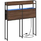 vidaXL Opberghoofdbord bruin eikenkleur Bewerkt hout