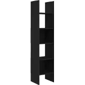 vidaXL Boekenkast 5-laags 40 x 35 x 180 cm Bewerkt hout Zwart Eiken