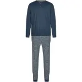 Phil&Co. Pyjama lang 'Henley' donkerblauw