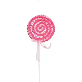 House Vitamin Christmas decoration lolly pop foam pink/yellow 15x35cm