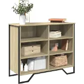 vidaXL Dressoir 91x35,5x74,5 cm bewerkt hout sonoma eikenkleurig