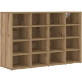 vidaXL Schoenenkast 103 x 30 x 67 cm Bewerkt hout Artisan Eiken