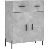 vidaXL Hoge kast 69,5x34x180 cm bewerkt hout betongrijs