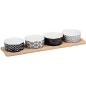 Alpina Snackkom Set - 5-delige Set, Wit, 38 x 10 cm