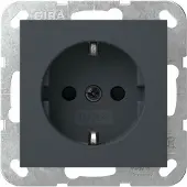 Gira SCHUKO-stopcontact, systeem 55, antraciet, 1 stuk.