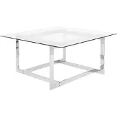 Beliani CRYSTAL - Salontafel - Zilver - Glas