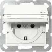 Gira veiligheidscontactdoos, type F, 16 ampère, 250 volt, met klapdeksel