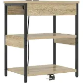 vidaXL Nachtkastje Sonoma Eik 41 x 31 x 51 cm Bewerkt hout