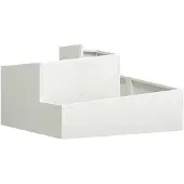 vidaXL Plantenbak Wit 80 x 80 x 50 cm Koudgewalst staal