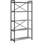 vidaXL Boekenplank 80 x 30 x 155 cm Bewerkt hout Grijs sonoma