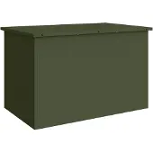 vidaXL Tuinkussens opbergdoos Staal 80 x 50,5 x 50 cm 175 L Olijfgroen