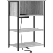 vidaXL Nachtkastje Grijs Sonoma 55 x 31 x 76 cm Bewerkt hout