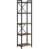 vidaXL Boekenplank 40 x 30 x 155 cm Bewerkt hout Rook Eiken