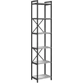 vidaXL Boekenplank 40 x 30 x 189,5 cm Bewerkt hout Grijs sonoma